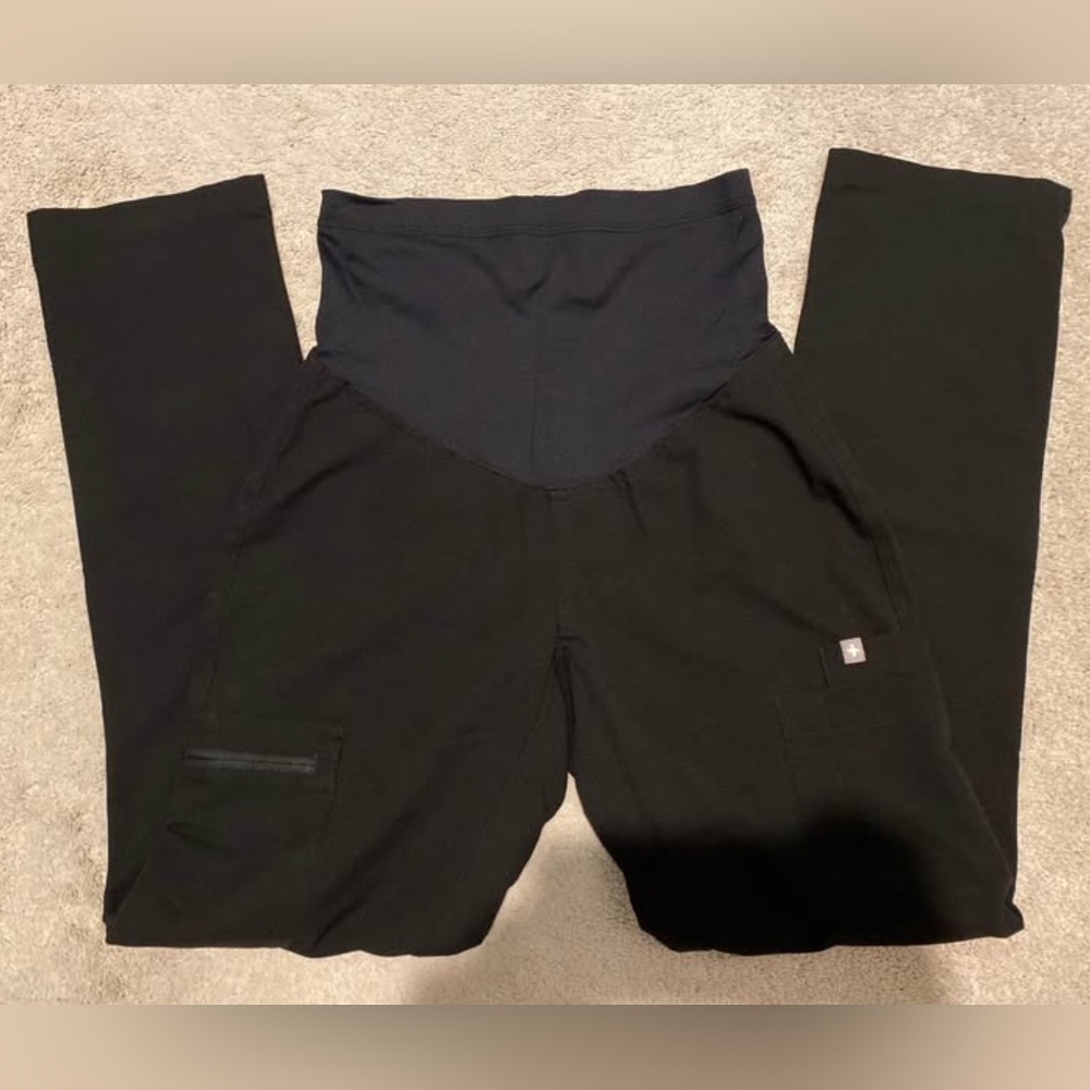 FIGS Maternity XXS Black Yola Bottoms